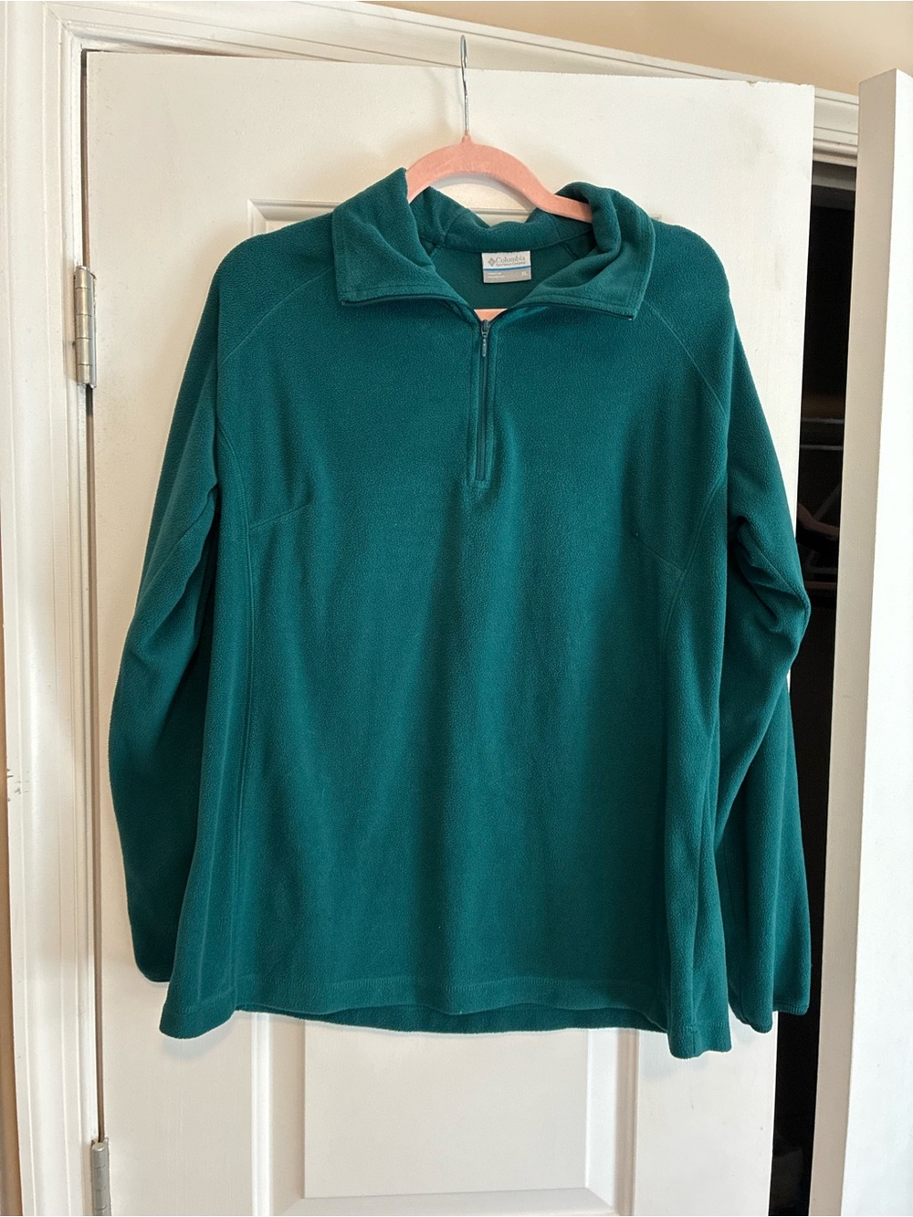 Columbia Teal Quarter-Zip Fleece Pullover